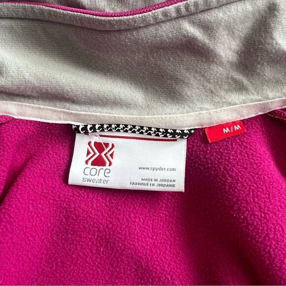 Spyder Core Magenta Full Zip Mid Weight Sweater Jacket - Picture 9 of 10